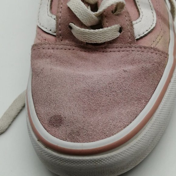 Vans Womens Sneaker Pink Faux Suede Lace Up Walking Shoe Round Toe Low Top 6 - Picture 10 of 10